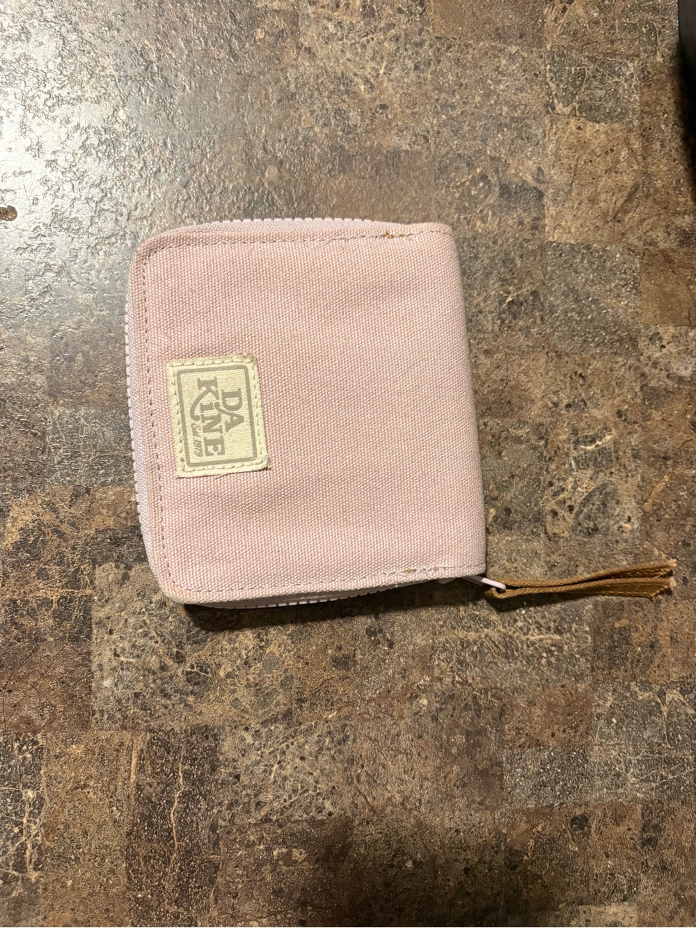 Dakine Blush Pink Canvas Zip Card Holder